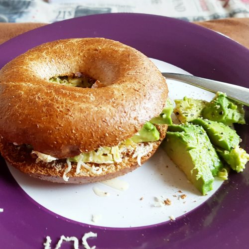 Fresh green bagel!